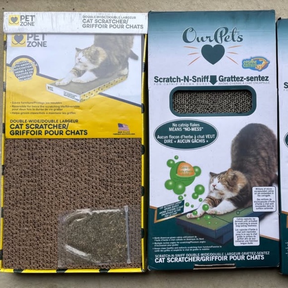 3 pieces Scratch & Sniff Super double wide scratching posts Our Pets Cosmic Pet - Picture 1 of 2